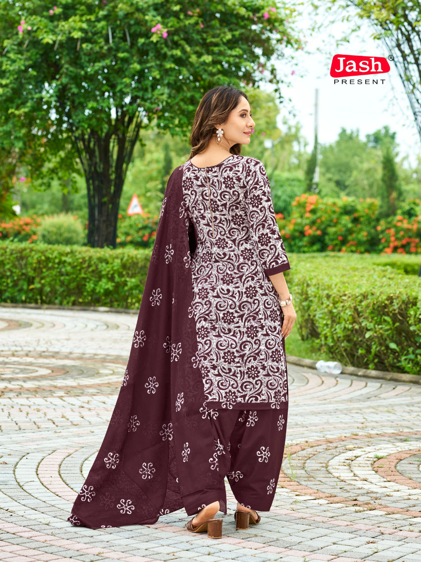Maroon Floral Kurta Set with Dupatta