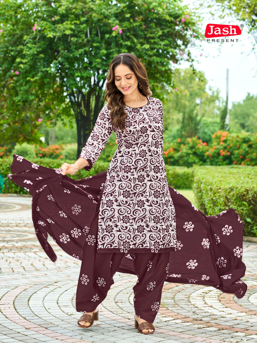Maroon Floral Kurta Set with Dupatta
