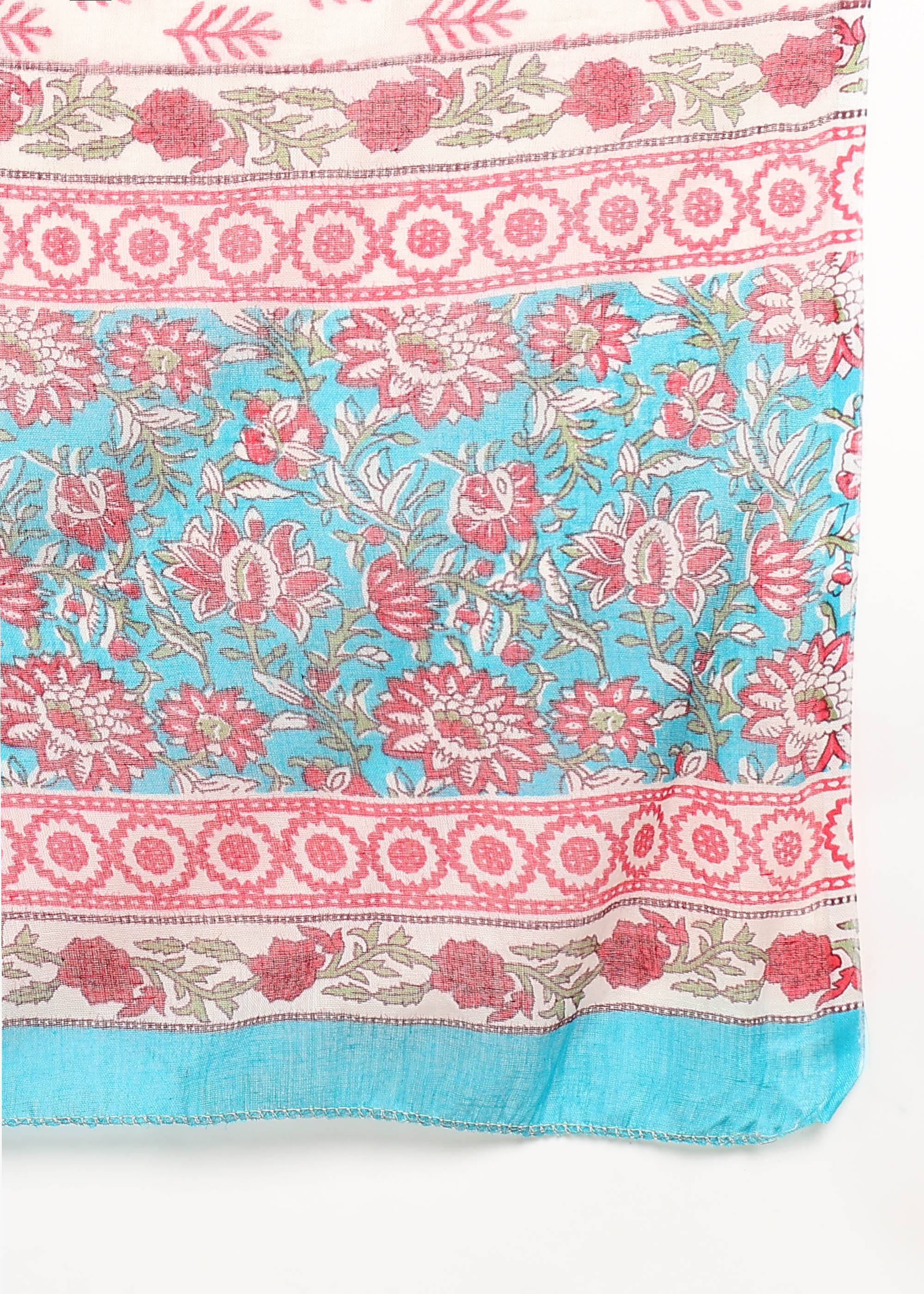 Sky Blue Floral Kurta Set