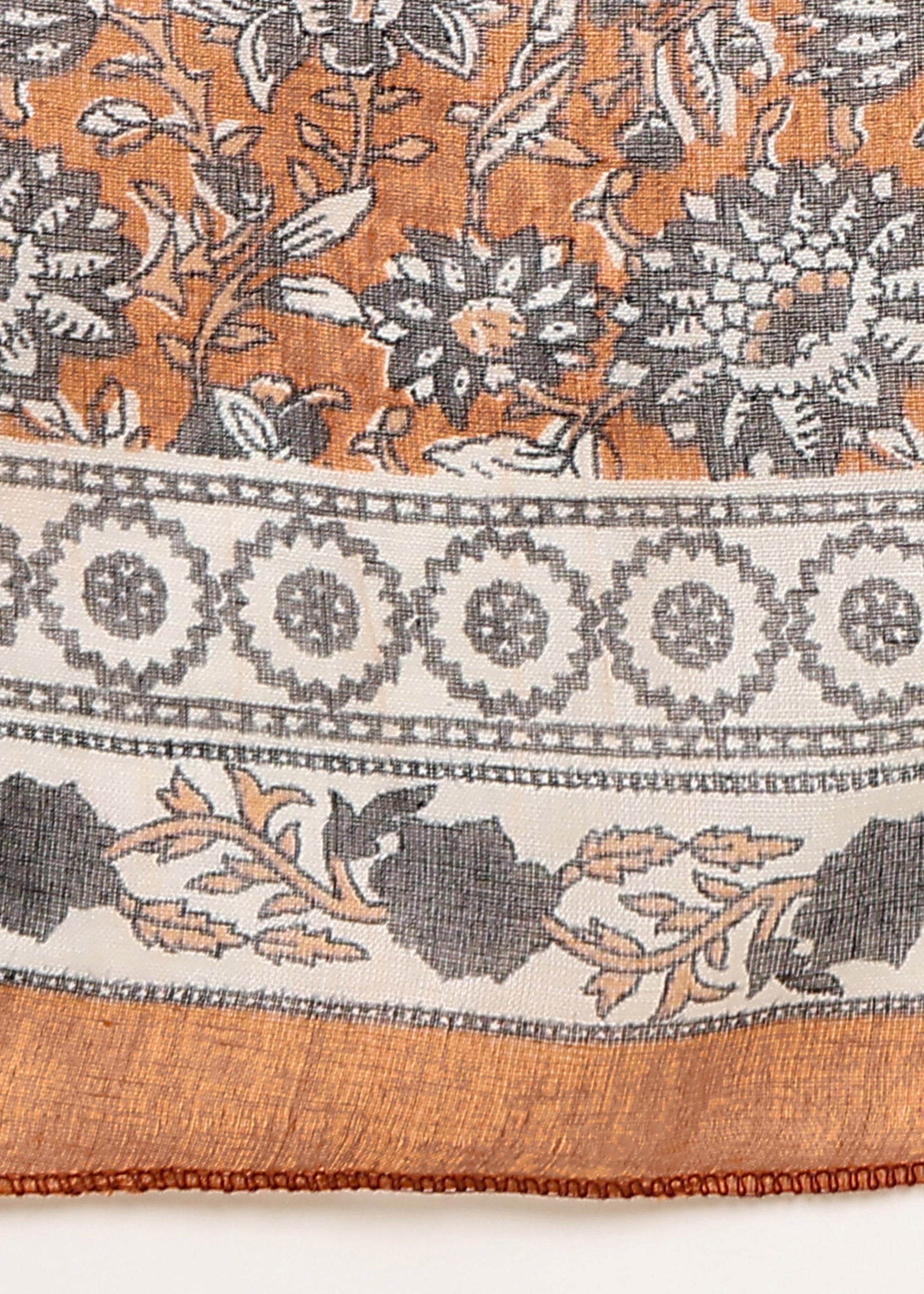 Brown Floral Printed Kurta Set