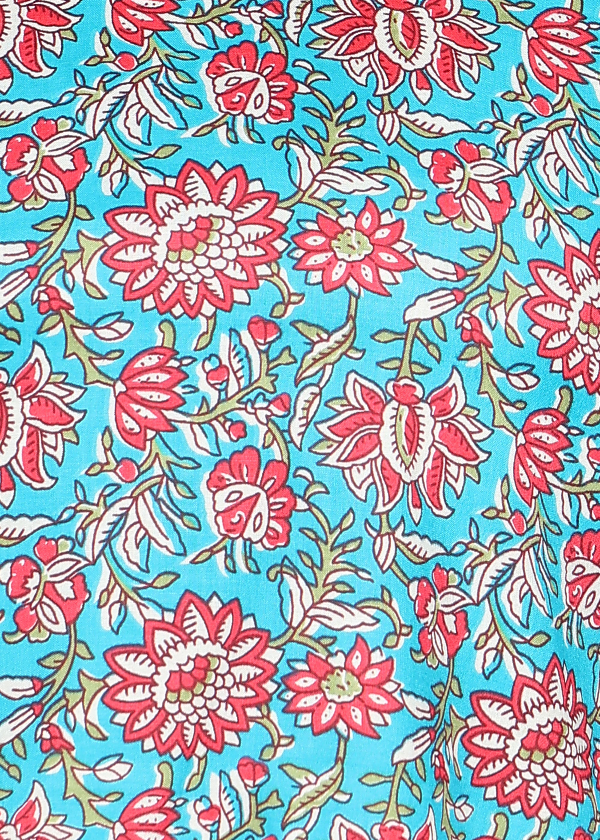 Sky Blue Floral Kurta Set
