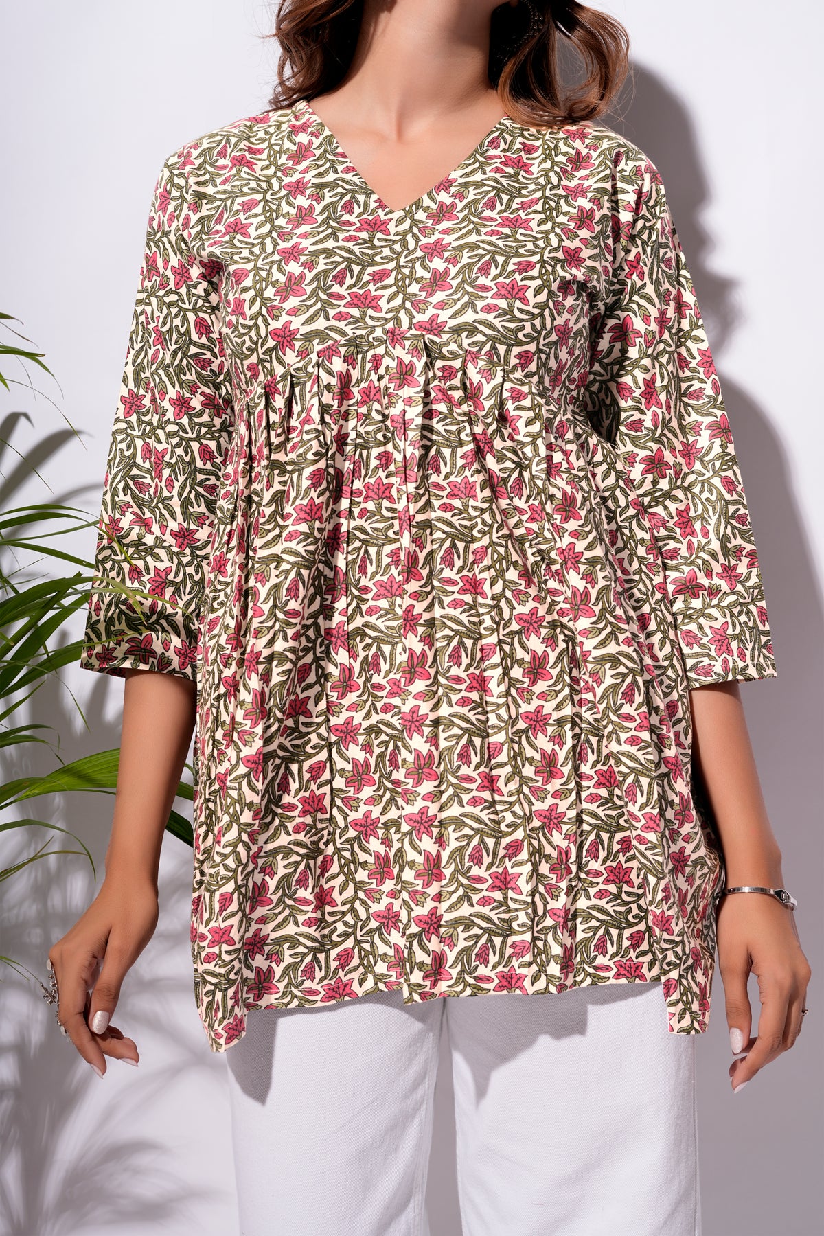 Floral Printed Short Kurti for Women